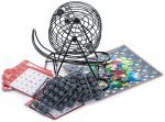 Juego Clásico Bingo Jaula Metalica + 17 Tarjetas Set Deluxe