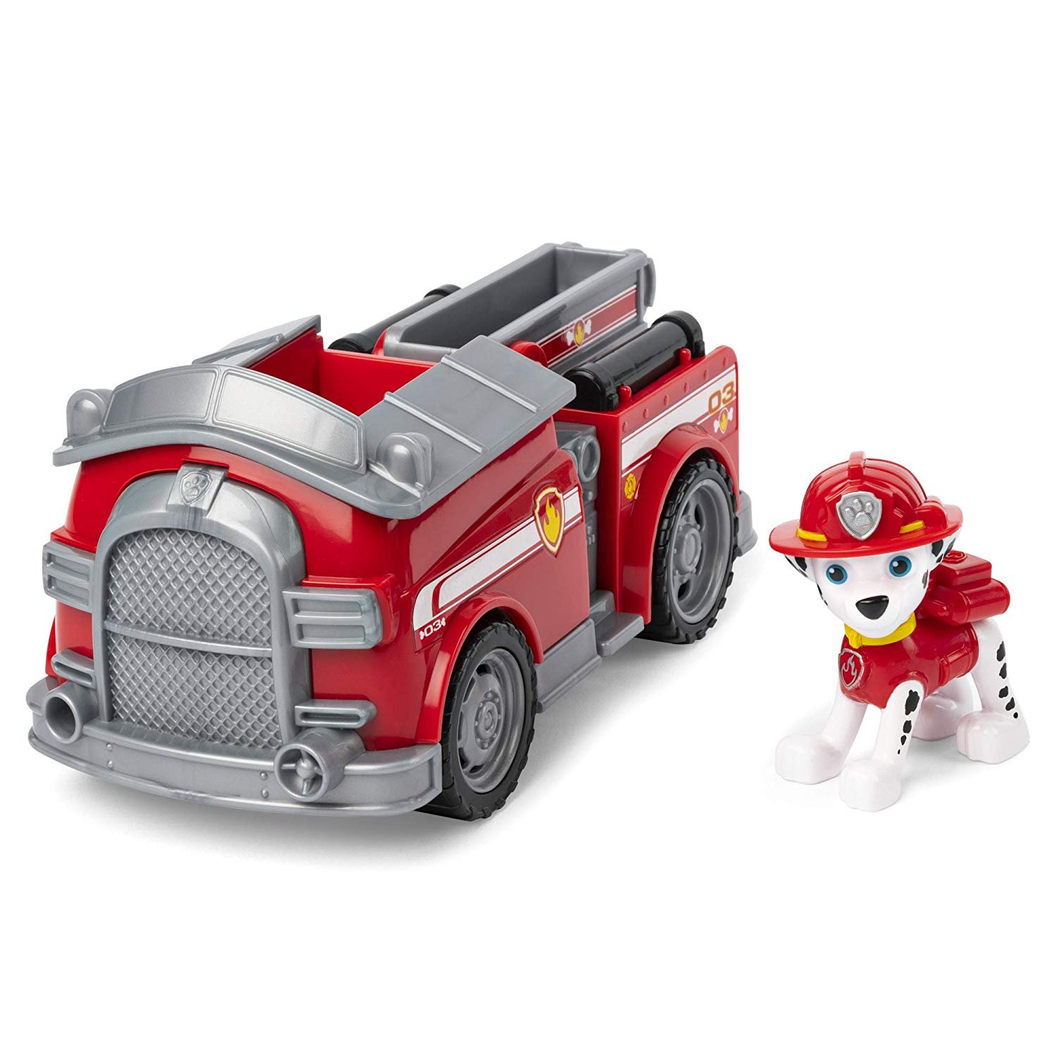 Marshall’s Fire Engine Vehicle.1 Paw Patrol Figura Marshall con Vehículo Bombero Patrulla Canina - Imagen 1