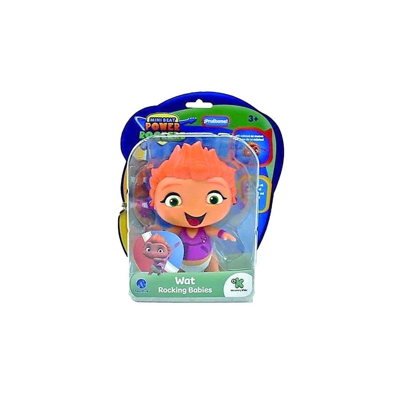 Wat_Rocking Babies Bubble Head Figure & Sound.2 Figura Power Rockers Wat con Sonido 14cm Rocking Babies - Imagen 1